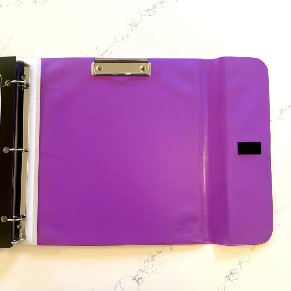 Mead Trapper Keeper Binder Retro Neon Galaxy Sunset Design 1” New with Tags - Picture 5 of 7